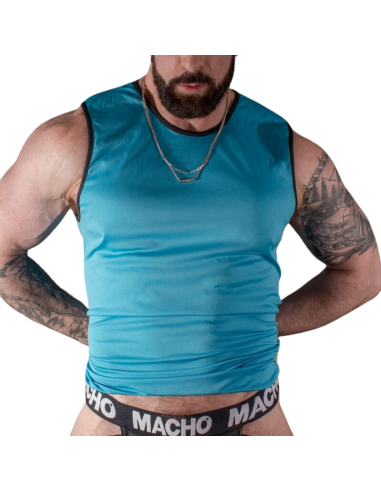 MACHO - T-SHIRT BLU L/XL