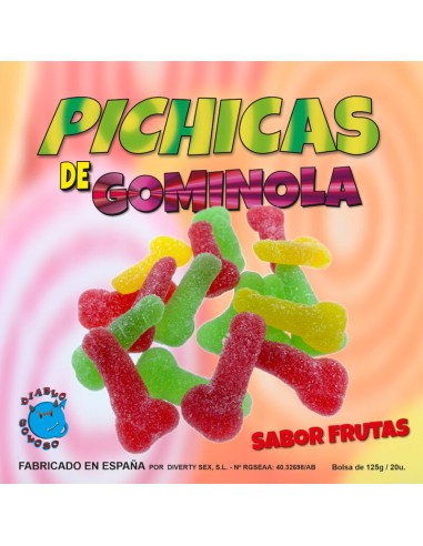 DIABLO GOLOSO - PICHITAS GUMMINOL ALLA FRUTTA CON ZUCCHERO