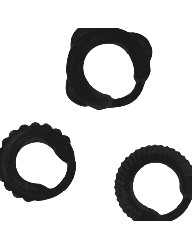 ADDICTED TOYS - SET C-RING NERO