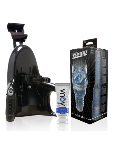 FLESHLIGHT - TURBO THRUST BLUE ICE + LANCIO UNIVERSALE + LUBRIFICANTE DI QUALITÀ AQUA 50 ML