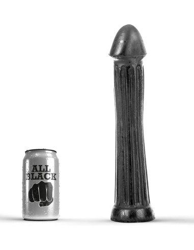 ALL BLACK - DILDO CON PLUG 31 CM