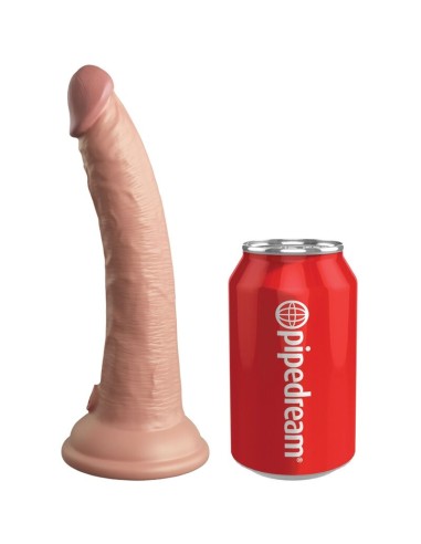 KING COCK - ELITE VIBRATORE DILDO REALISTICO E TELECOMANDO IN SILICONE 17.8 CM