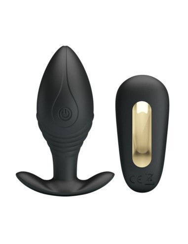 PRETTY LOVE - VIBRATORE RICARICABILE PLUG ANALE REGINA NERO