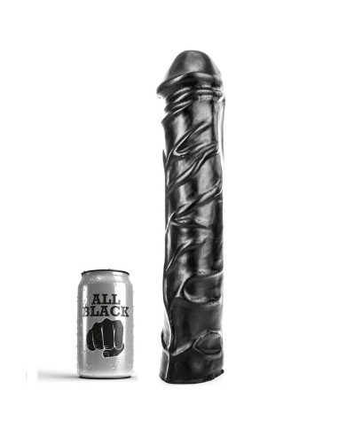 ALL BLACK - DILDO GIGANTE CON PUGNO MORBIDO 32 CM