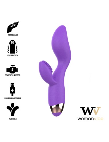 WOMANVIBE - VIBRATORE IN SILICONE RICARICABILE DONNA