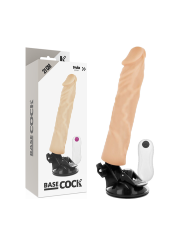 BASECOCK - VIBRATORE REALISTICO TELECOMANDO NERO 21 CM -O- 4 CM