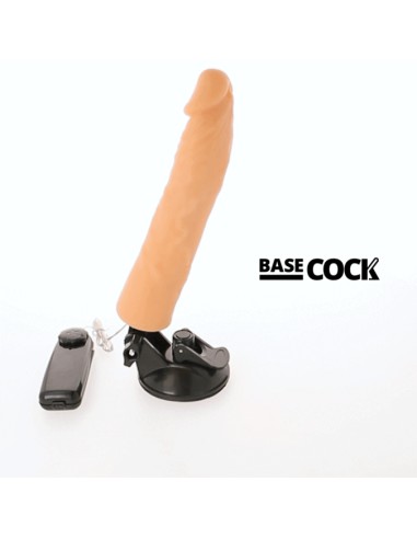 BASECOCK - VIBRATORE REALISTICO TELECOMANDO NERO 21 CM -O- 4 CM