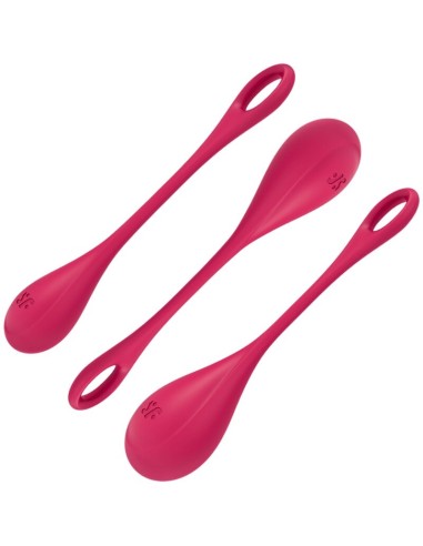 SATISFYER - SET DA ALLENAMENTO YONI POWER 1 ROSSO