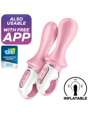 SATISFYER - VIBRATORE ANALE GONFIABILE AIR PUMP BOOTY 5+ ROSA