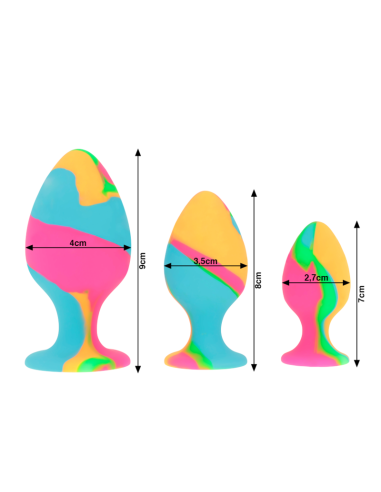 INTENSE - SET DI TAPPI IN SILICONE MULTICOLORE