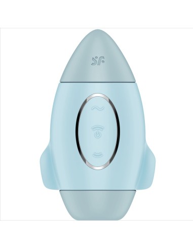 SATISFYER - MISSION CONTROL VIBRATORE PICCOLO BLU A DOPPIO IMPULSO