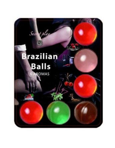 SECRETPLAY - BRASILLIAN BALLS LUBRIFICANTE HOT BALLS 6 UNITÀ