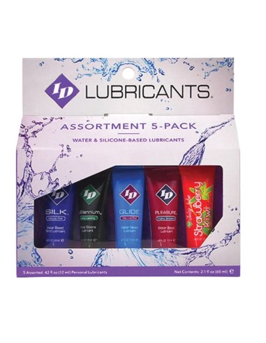 ID JUICY LUBE - CONFEZIONE ASSORTITA DA 5 TUBI LUBRIFICANTI DA 12 ML