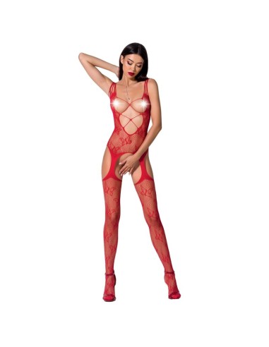 PASSION - DONNA BS075 BODYSTOCKING TAGLIA UNICA BIANCO