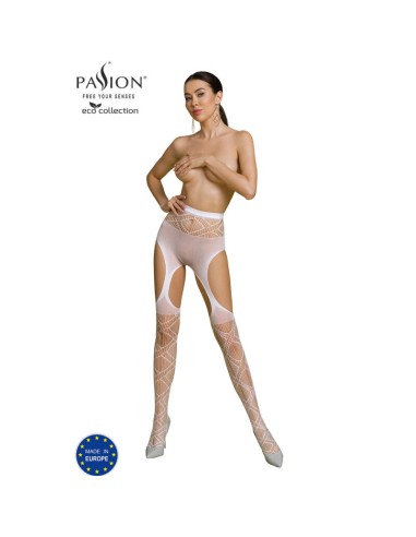 PASSION - COLLEZIONE ECO BODYSTOCKING ECO S005 BIANCO