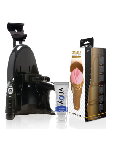 FLESHLIGHT - UNIT DI ALLENAMENTO PINK LADY STAMINA + LANCIO UNIVERSALE + LUBRIFICANTE AQUA QUALITÀ 50 ML