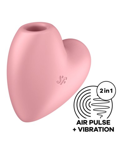 SATISFYER - CUTIE HEART STIMOLATORE E VIBRATORE AIR PULSE ROSA