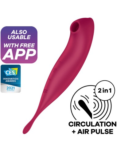 SATISFYER - TWIRLING PRO+ STIMOLATORE E APP VIBRATORE VERDE