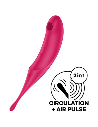 SATISFYER - STIMOLATORE E VIBRATORE TWIRLING PRO AIR PULSE BLU