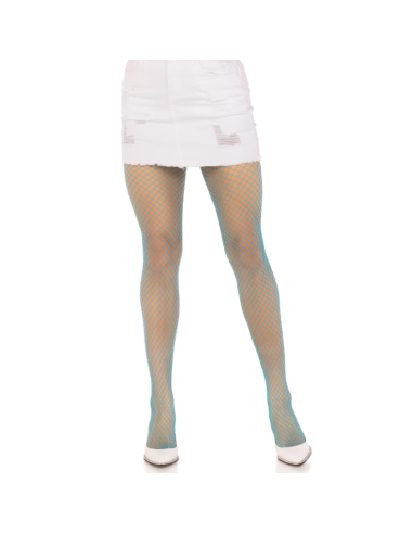 LEG AVENUE - COLLANT A RETE IN LYCRA BLU