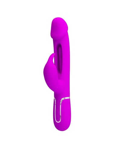 PRETTY LOVE - VIBRATORE DEJON RABBIT 3 IN 1 MULTIFUNZIONE FUCSIA