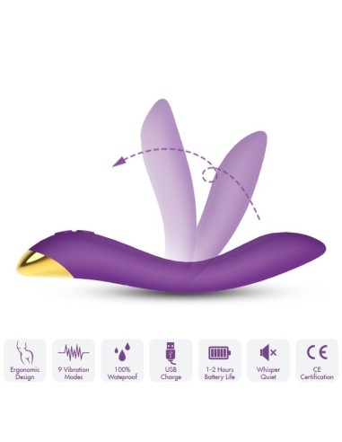 ARMONY - VIBRATORE FLAMINGO MULTIPOSIZIONE VIOLA