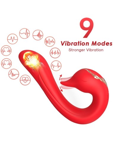 ARMONY - VIBRATORE DELFIN MULTIPOSIZIONE ED EFFETTO CALORE ROSSO