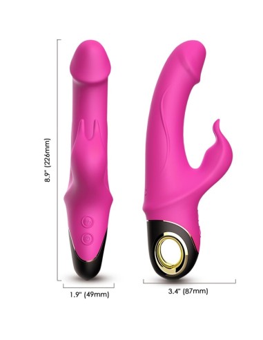 ARMONY - METEROR DILDO VIBRATORE RABBIT ROTATOR FUCSIA