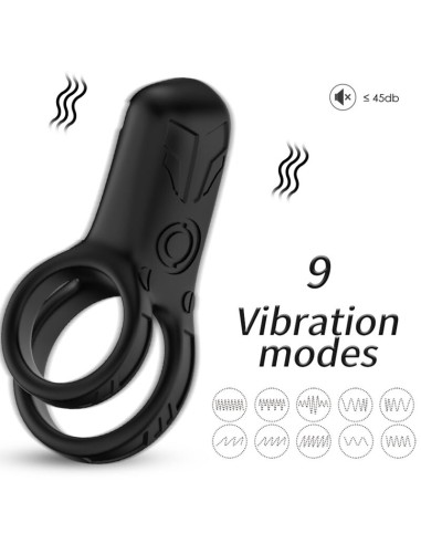 ARMONY - VIBRATORE DOPPIO ANELLO NERO