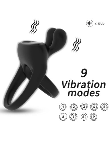 ARMONY - ANELLO VIBRATORE RABBIT NERO