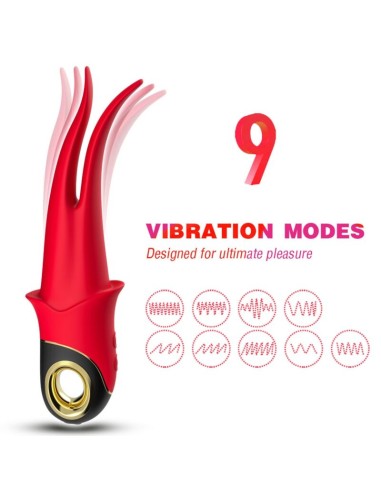 ARMONY - VIBRATORE OMBRA DOPPIA TESTA ROSSO