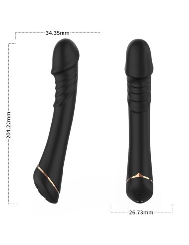 ARMONY - VIBRATORE DILDO IN SILICONE NERO