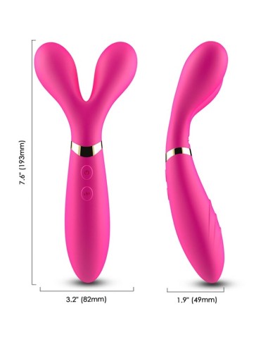 ARMONY - MASSAGGIATORE E VIBRATORE A Y-WAND DOPPIA TESTA FUCSIA