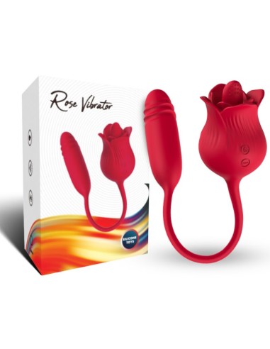 ARMONY - CLITORITE VIBRANTE LECCATA DI ROSA E VIBRATORE ROSSO