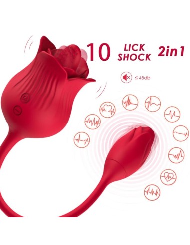 ARMONY - VIBRATORE ROSA CON COLA ROSSO