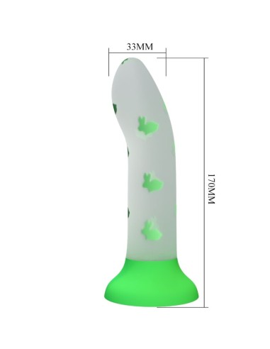 PRETTY LOVE - DILDO MAGICO NIGHTFALL SENZA VIBRAZIONI VERDE LUMINOSO