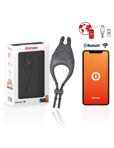 ONINDER - ANELLO VIBRATORE REGOLABILE RICARICABILE PAMPA CON STIMOLATORE CLITORIDE 10 VELOCITÀ - APP GRATUITA