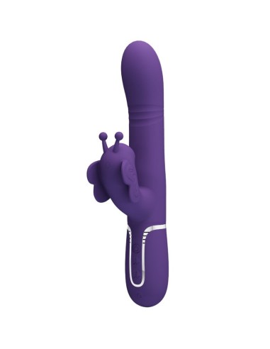 PRETTY LOVE - VIBRATORE MULTIFUNZIONE RABBIT 4 IN 1 FARFALLA VIOLA