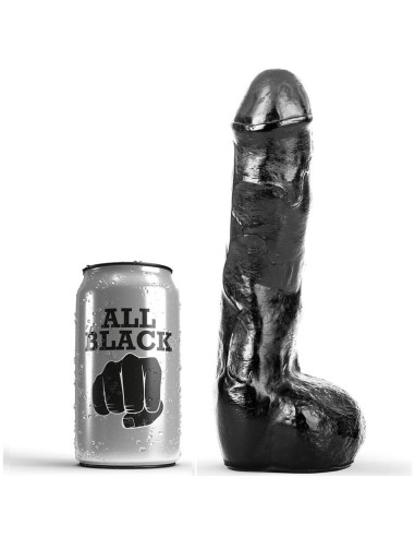 ALL BLACK - PENE ANALE REALISTICO 20 CM