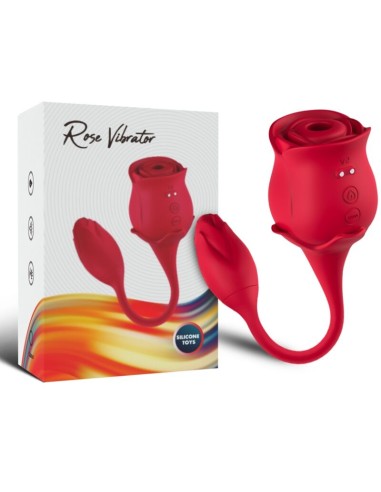 ARMONY - LECCATURA VIBRANTE DEL CLITORIDE ROSA E VIBRATORE ROSSO