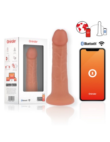 ONINDER - DILDO VIBRATORE MEDIO BOGOTÁ 9 VELOCITÀ NATURALE 20 CM -O- 4.2 CM - APP GRATUITA