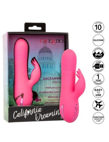 CALEXOTICS - SACRAMENTO SWEETIE VIBRATORE RABBIT PINK BY CALIFORNIA DREAMING