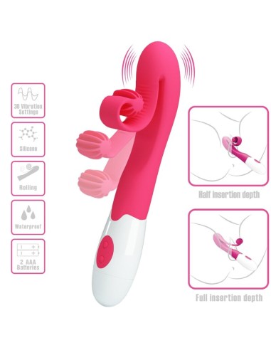 ROMANCE - VIBRATORE E STIMOLATORE 30 VELOCITÀ ROSA