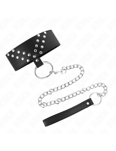 KINK - COLLANA CON CINTURA 65 CM CON RIVETTO A V REGOLABILE 36-43 CM X 5 CM