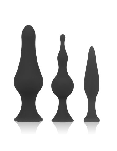 OHMAMA - SET DI TAPPI ANALI IN SILICONE NERO