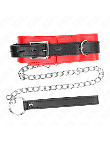 KINK - COLLARE CON CINTURA 65 CM CON CINTURINO ROSSO 54 X 4,5 CM