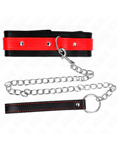 KINK - COLLANA CON CINTURINO ROSSO 65 CM REGOLABILE 36-43 CM X 5 CM