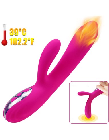 ARMONY - VIBRATORE E STIMOLATORE FLESSIBILE CON EFFETTO CALORE FUCSIA