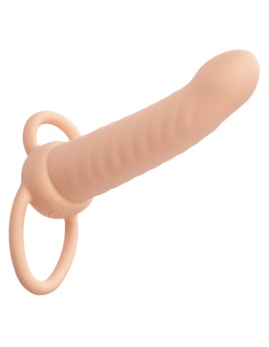 CALEXOTICS - MAXX RIBBED DUAL PENETRATOR 10 VIBRAZIONI CARNE