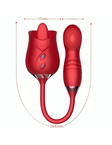 ARMONY - VIBRATORE DI FIORI DELIZIOSI E BUMPING CON LINGUA ROSSA